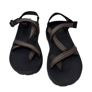 Chaco Sport Sandals Mens Size 11 Black Brown Z Strap Hiking Comfort Sandals  Con